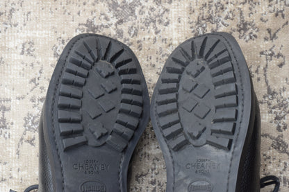 【リフト交換済み】JOSEPH CHEANEY&SONS ジョセフチーニーアンドサンズ KENGON ⅡR ケンゴン 2R ストレート 外羽根 グレインレザー 黒 ブラック UK6.5 / 25.5cm【W3403】