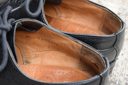 【リフト交換済み】JOSEPH CHEANEY&SONS ジョセフチーニーアンドサンズ KENGON ⅡR ケンゴン 2R ストレート 外羽根 グレインレザー 黒 ブラック UK6.5 / 25.5cm【W3403】