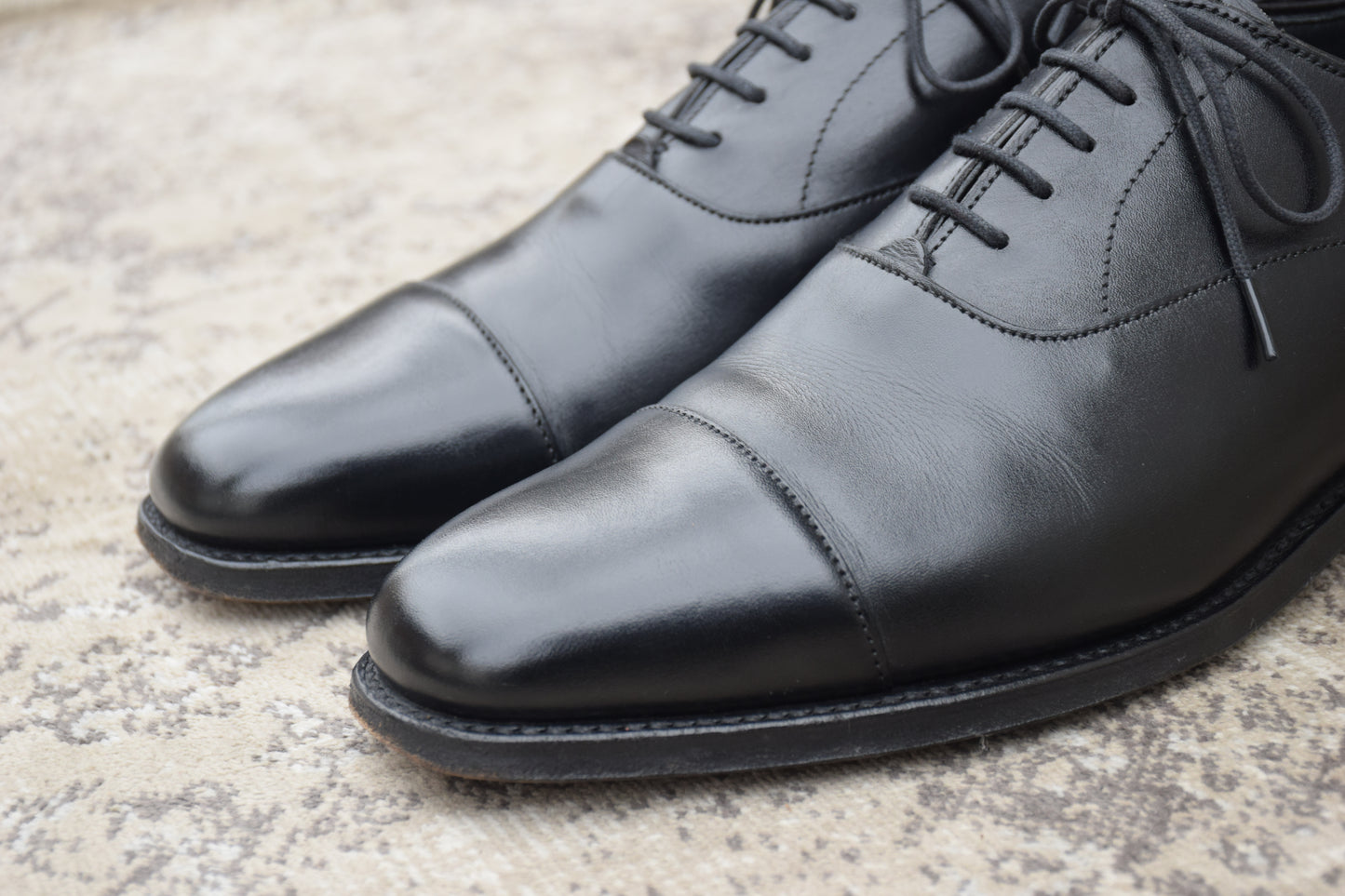 Excellent condition. Joseph Cheaney &amp; Sons 13326 EDIFICE exclusive straight-leg boots with inner wing, black, UK7 / 25.5cm [W3432]