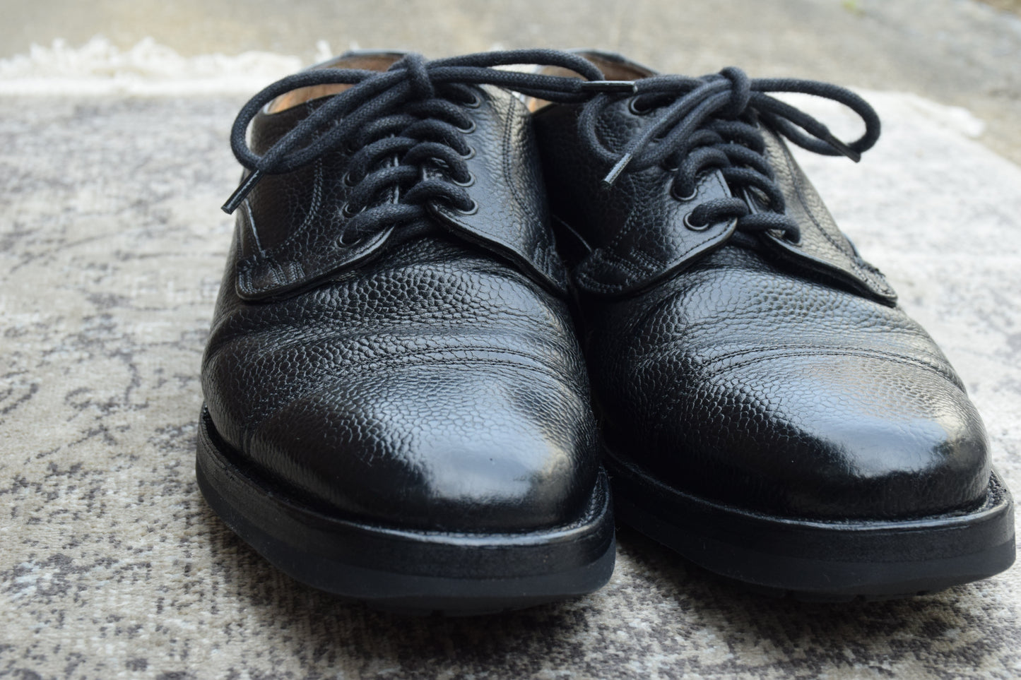 【リフト交換済み】JOSEPH CHEANEY&SONS ジョセフチーニーアンドサンズ KENGON ⅡR ケンゴン 2R ストレート 外羽根 グレインレザー 黒 ブラック UK6.5 / 25.5cm【W3403】