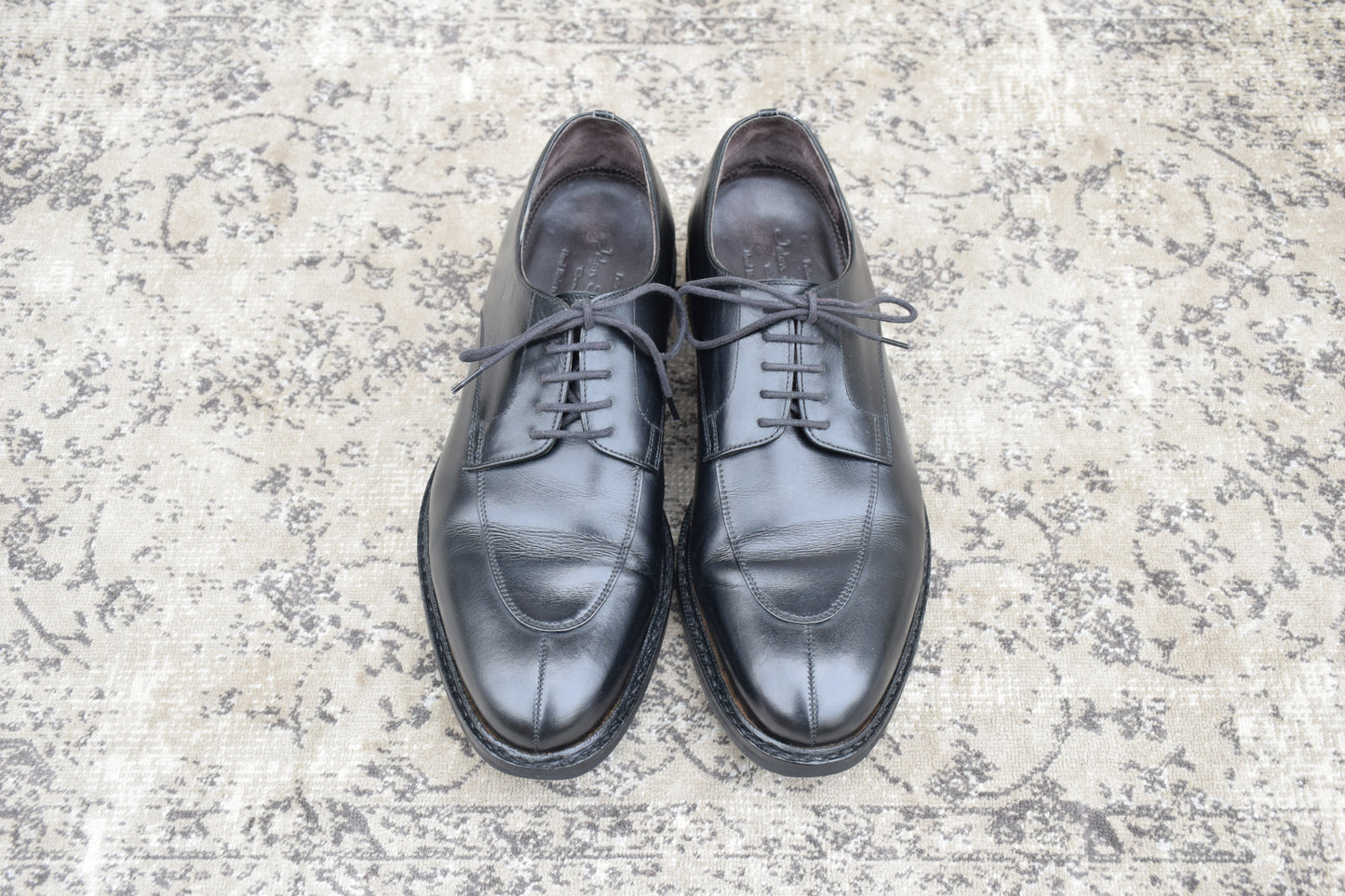 Jalan Sriwijaya Edward 98653 V-Tip Boots with Wingtip, Black, Size UK7.5 / 26cm (W3433) - Lift Replaced.