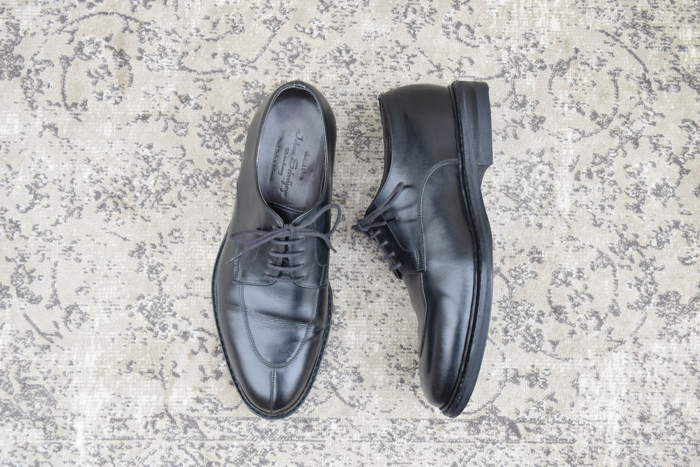 Jalan Sriwijaya Edward 98653 V-Tip Boots with Wingtip, Black, Size UK7.5 / 26cm (W3433) - Lift Replaced.