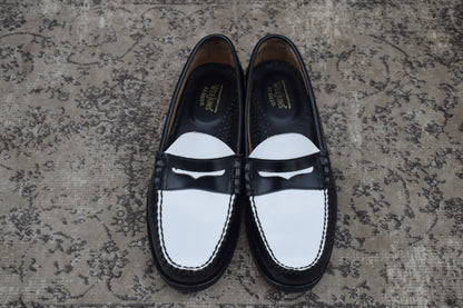 [Excellent Condition] GHBASS 11010H LARSON Penny Loafers, Beef Roll, Two-Tone, Black and White, UK8 / US9 / EU42, Size 27cm [W3436]