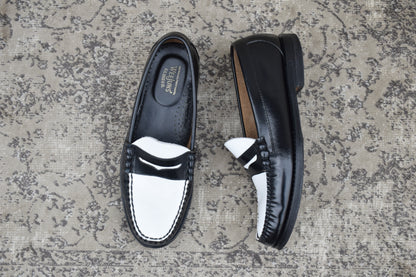 [Excellent Condition] GHBASS 11010H LARSON Penny Loafers, Beef Roll, Two-Tone, Black and White, UK8 / US9 / EU42, Size 27cm [W3436]