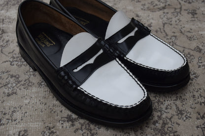 [Excellent Condition] GHBASS 11010H LARSON Penny Loafers, Beef Roll, Two-Tone, Black and White, UK8 / US9 / EU42, Size 27cm [W3436]