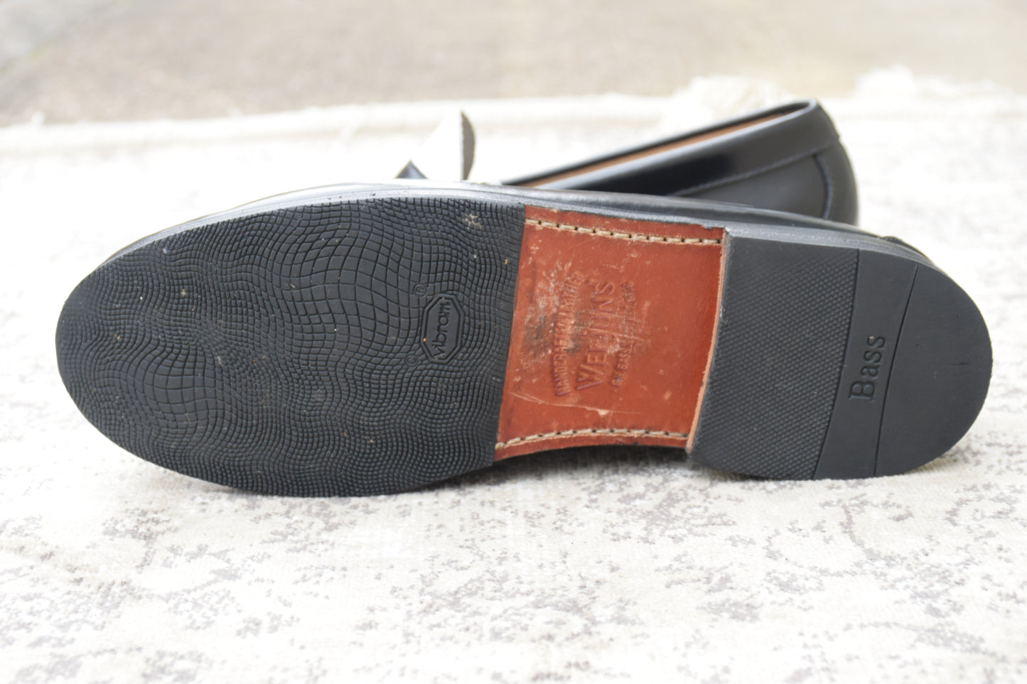 [Excellent Condition] GHBASS 11010H LARSON Penny Loafers, Beef Roll, Two-Tone, Black and White, UK8 / US9 / EU42, Size 27cm [W3436]