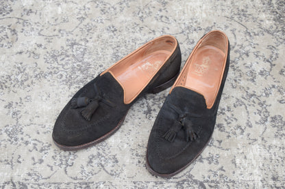 Good Condition Crockett &amp; Jones Cavendish 3 Tassel Loafers in Dark Brown Suede, Size UK6, E (Size 24.5cm) [W3437]