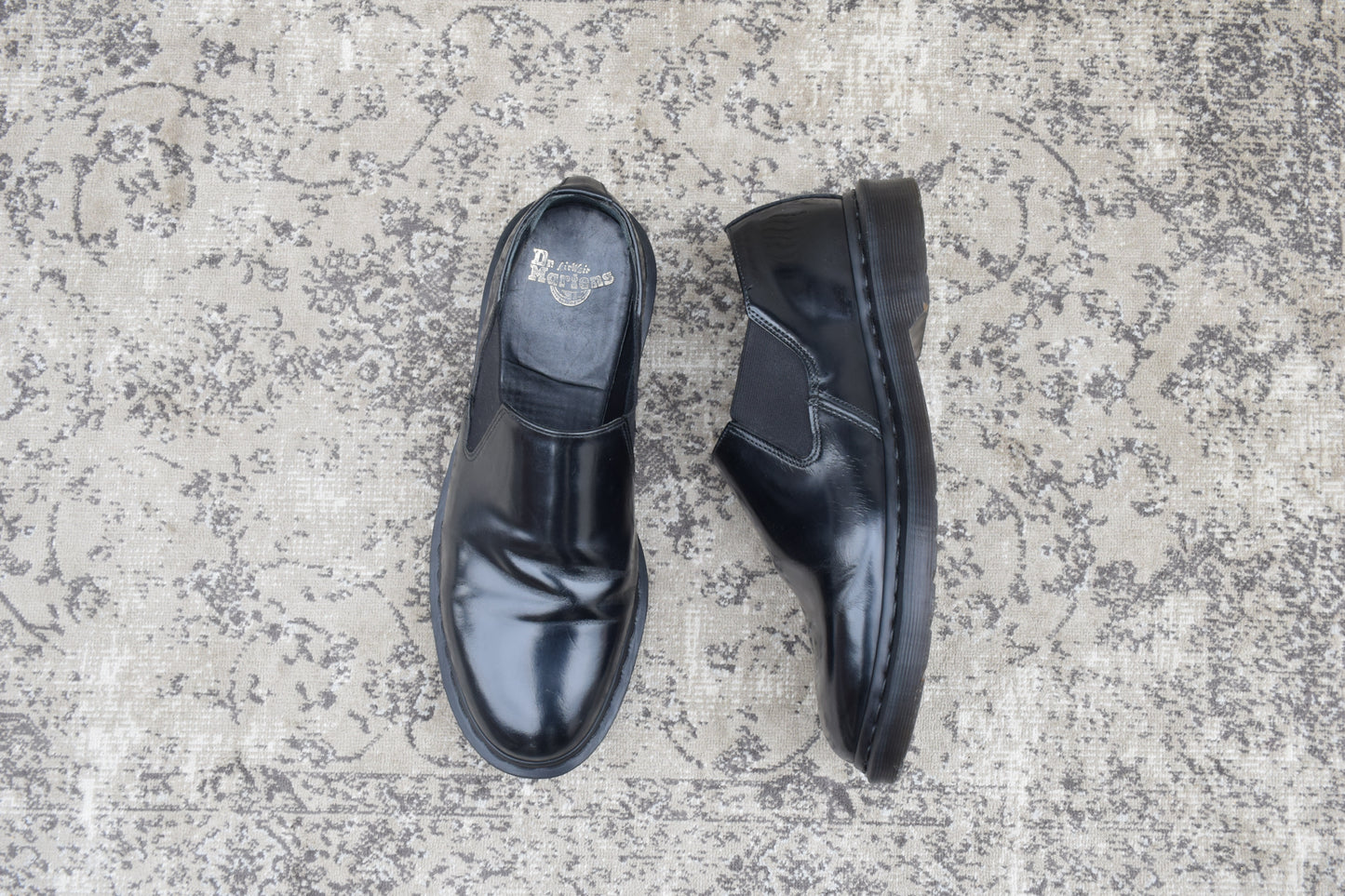 Dr. Martens Louis Low-Top Boots, Japan-Exclusive Model, Side Gore, Black, UK8 / US9 / EU42, Size 27.0cm (W3438)