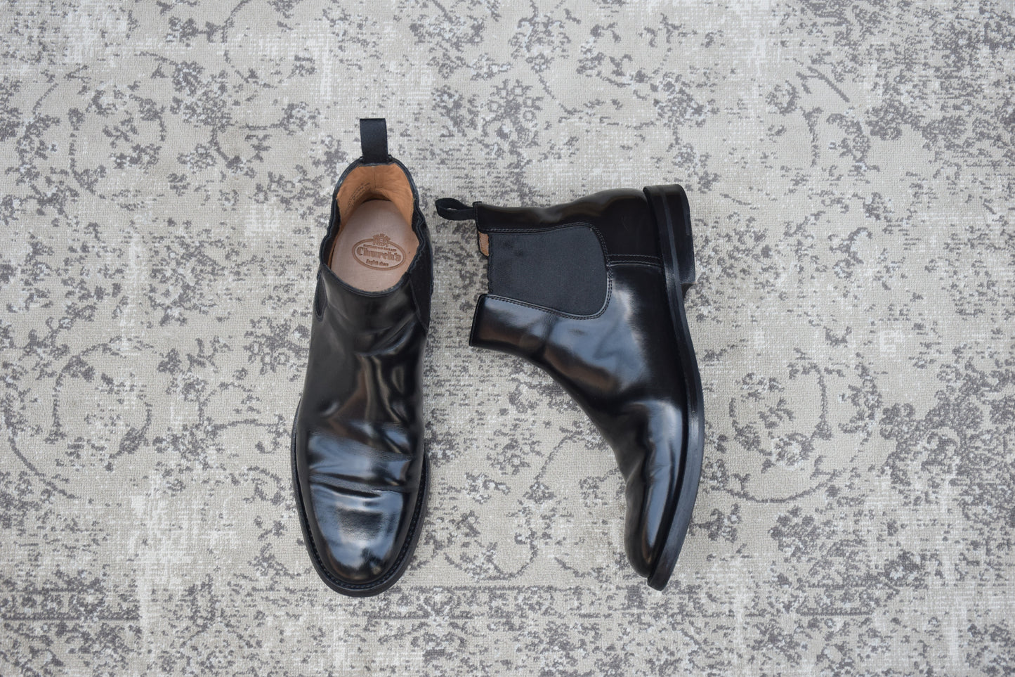 【大人の名作サイドゴアブーツ】Church's チャーチ Monmouth Wg モンマス Wg サイドゴアブーツ 黒 ブラック EU35.5 / 22.5cm【W3564】