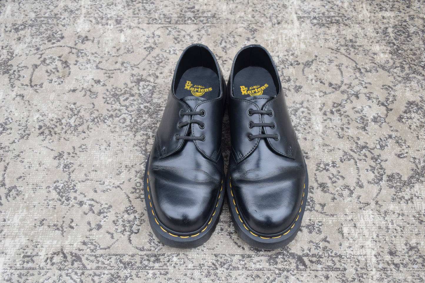 Dr. Martens 21084 Platform 3-Eye Plain Wingtip Black UK7 / Size 26.0cm [W3439]