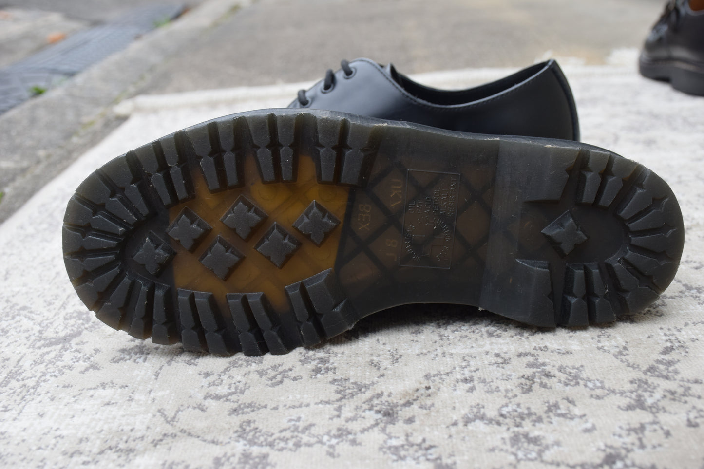 Dr. Martens 21084 Platform 3-Eye Plain Wingtip Black UK7 / Size 26.0cm [W3439]