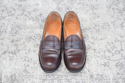 【クラシックな気品と軽快さを】Church's チャーチ SALLY サリー コインローファー ビーフロール 茶 ブラウン EU36 / 23.0cm【Ｗ3565】