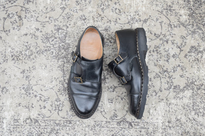 [Good Condition] Paraboot WILLIAM Double Monk Straight Boots, Black, UK 5.5 / 24cm [W3440]