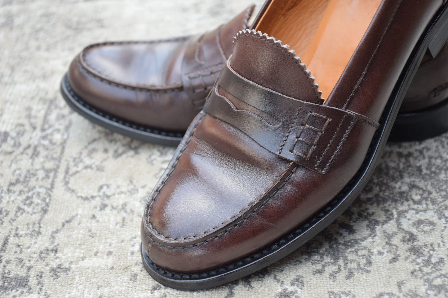 【クラシックな気品と軽快さを】Church's チャーチ SALLY サリー コインローファー ビーフロール 茶 ブラウン EU36 / 23.0cm【Ｗ3565】