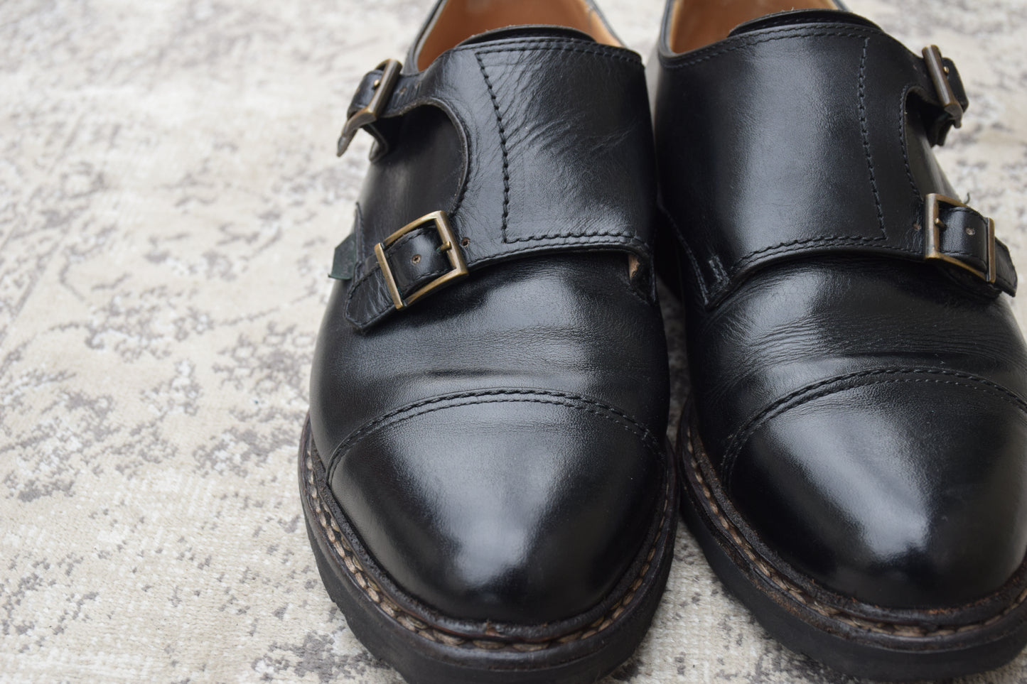 [Good Condition] Paraboot WILLIAM Double Monk Straight Boots, Black, UK 5.5 / 24cm [W3440]