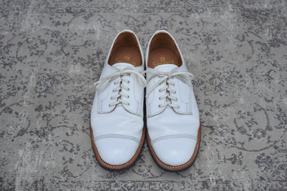 【夏の足元を彩る白靴】SANDERS サンダース MILITARY DERBY SHOE ミリタリー ダービーシューズ 白 ホワイト UK5 / 24〜24.5cm【Ｗ3566】