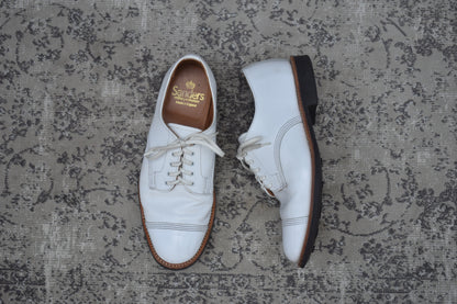 【夏の足元を彩る白靴】SANDERS サンダース MILITARY DERBY SHOE ミリタリー ダービーシューズ 白 ホワイト UK5 / 24〜24.5cm【Ｗ3566】