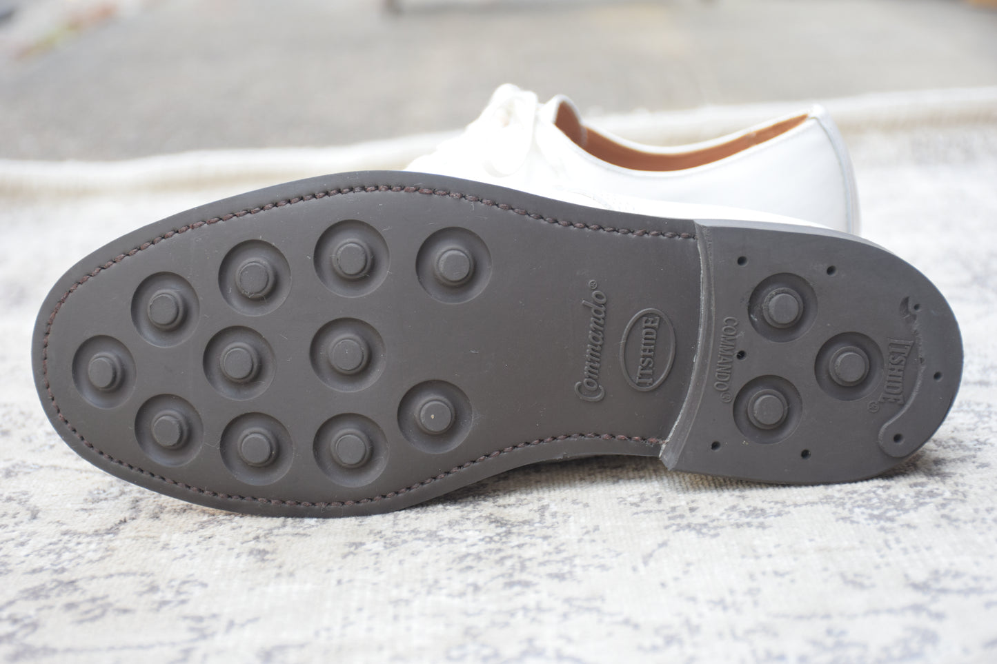 【夏の足元を彩る白靴】SANDERS サンダース MILITARY DERBY SHOE ミリタリー ダービーシューズ 白 ホワイト UK5 / 24〜24.5cm【Ｗ3566】