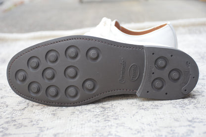 【夏の足元を彩る白靴】SANDERS サンダース MILITARY DERBY SHOE ミリタリー ダービーシューズ 白 ホワイト UK5 / 24〜24.5cm【Ｗ3566】