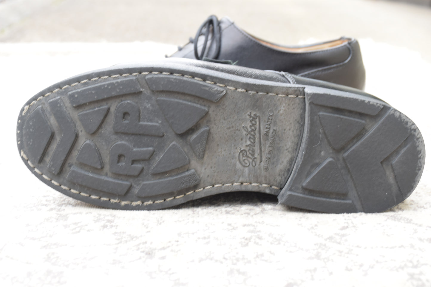 [Re-dyed] Paraboot CHAMBORD U-tip boots, black, UK7 / 25.5cm [W3441]