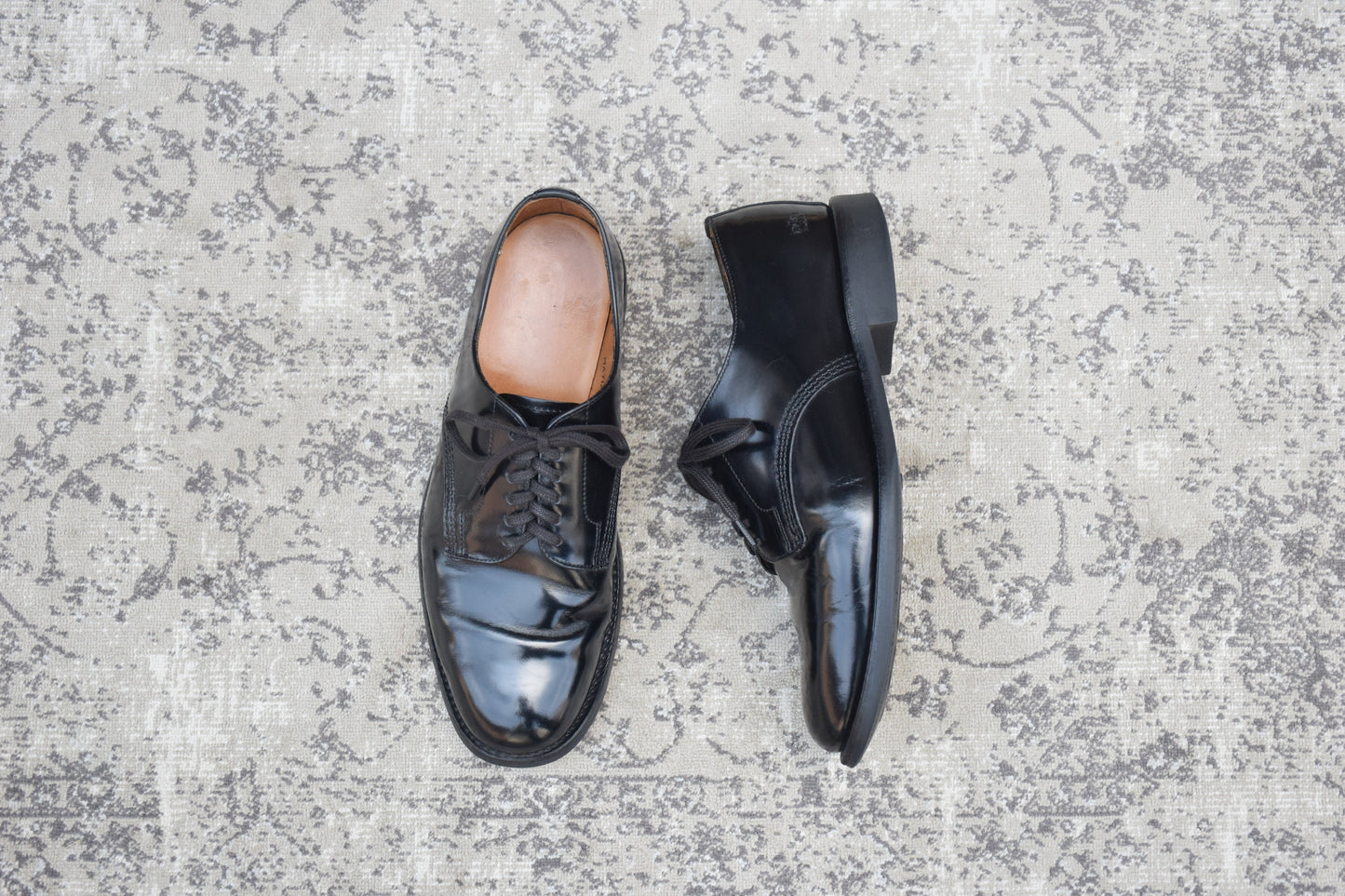 SANDERS サンダース MILITARY DERBY SHOE 1384B ミリタリー ダービー シューズ 黒 ブラック UK5.5 / 24.5cm【W3567】