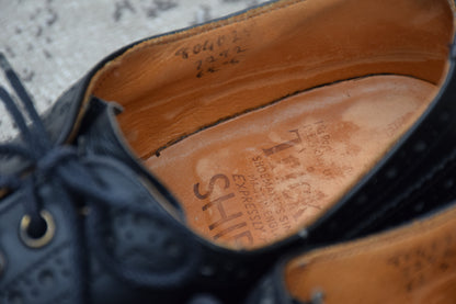 Tricker's SHIPS Exclusive BURTON Wing Full-Brogue Boots, Black, UK 6.5 / 25cm (W3442) [Lift Replacement]