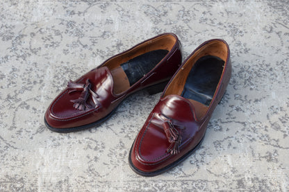 【良品】CHURCH’S チャーチ KEATS キーツ タッセルローファー レザーソール 旧チャーチ 3都市 赤茶 バーガンディ UK6 / 24.5cm【W3404】