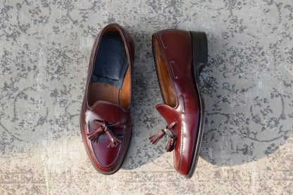 【良品】CHURCH’S チャーチ KEATS キーツ タッセルローファー レザーソール 旧チャーチ 3都市 赤茶 バーガンディ UK6 / 24.5cm【W3404】