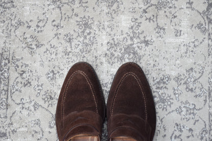 Crockett&Jones クロケット＆ジョーンズ SYDNEY シドニー コインローファー スエード 茶 ブラウン UK7 / 25.5cm【Ｗ3568】
