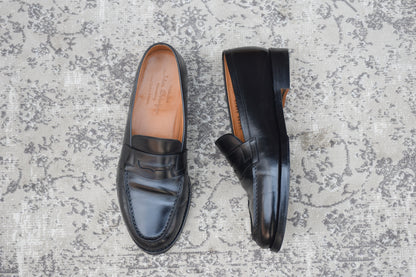 【フレンチシックな本格派】JALAN SRIWIJAYA ジャランスリワヤ 98589 コインローファー 黒 ブラック UK6 / 24.5cm【W3569】