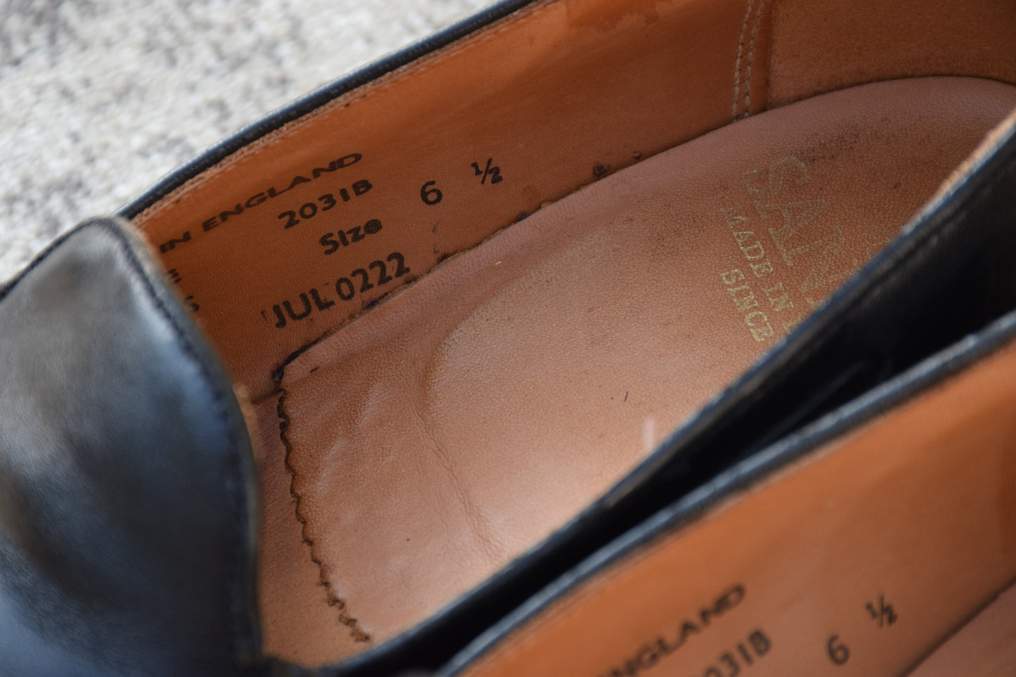 【良品】SANDERS サンダース 2031B TASSEL LOAFER タッセルローファー ダイナイトソール 黒 ブラック UK6.5 / 25.5～26.0 cm【W3405】