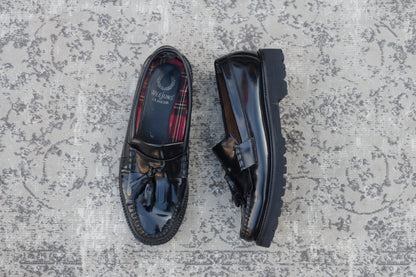 G.H.BASS ジーエイチバス Fred Perry フレッドペリーコラボ タッセルローファー 黒 ブラック UK7 / US8 / EU41 / 25.5～26cm【W3406】