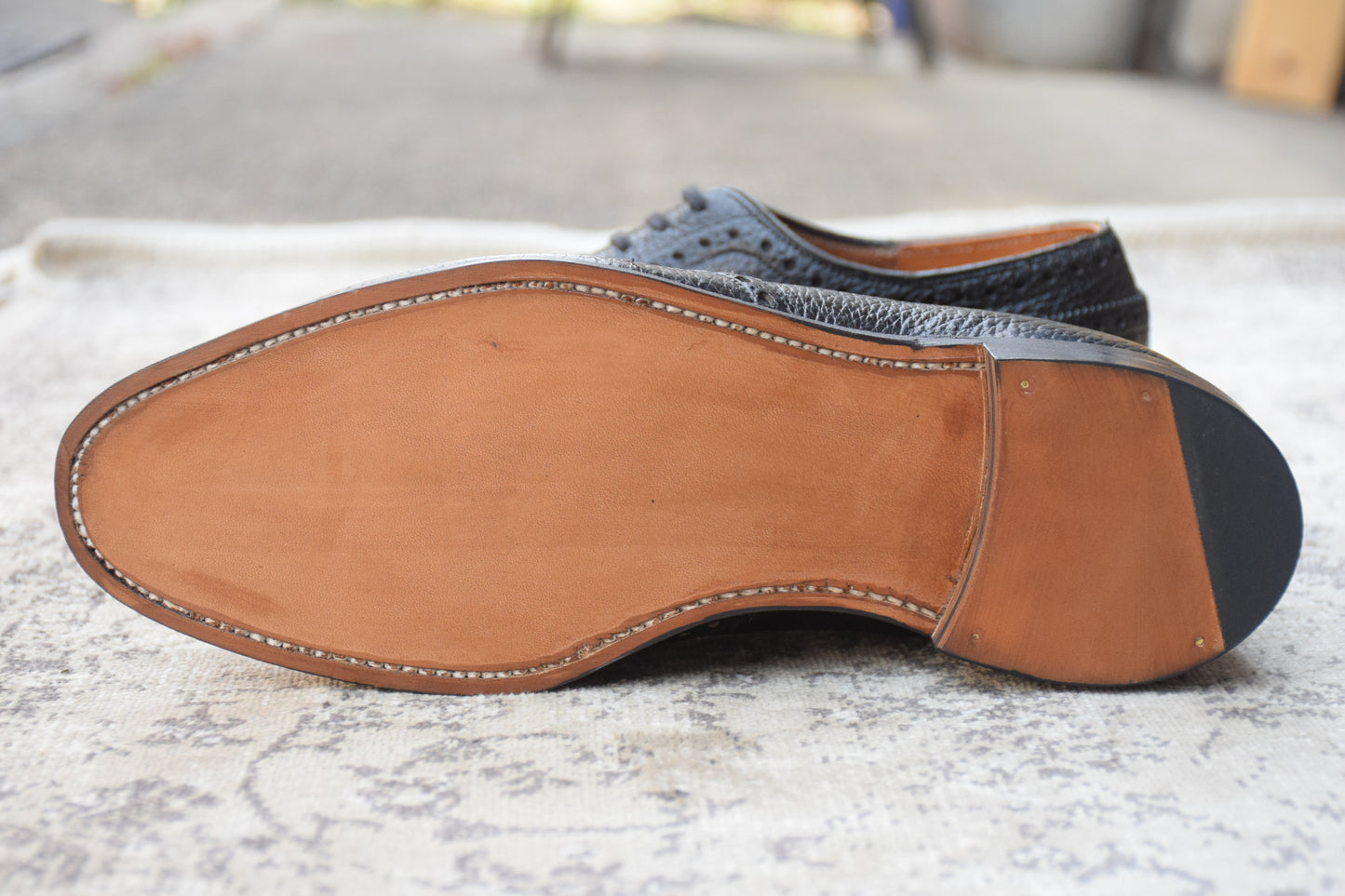 【2都市 旧旧チャーチ】Church's チャーチ ウイング 外羽根 黒 ブラック UK5.5相当 / 24.0cm【W3570】