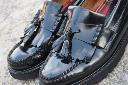 G.H.BASS ジーエイチバス Fred Perry フレッドペリーコラボ タッセルローファー 黒 ブラック UK7 / US8 / EU41 / 25.5～26cm【W3406】