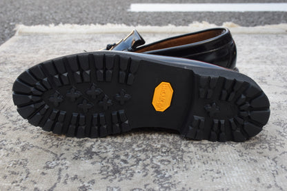 G.H.BASS ジーエイチバス Fred Perry フレッドペリーコラボ タッセルローファー 黒 ブラック UK7 / US8 / EU41 / 25.5～26cm【W3406】