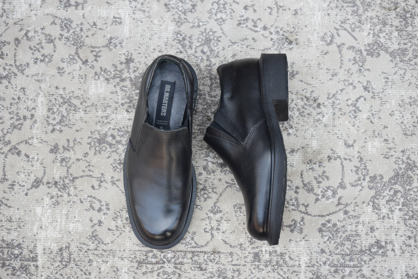 【England製】Dr.Martens ドクターマーチン SIDE ELASTIC サイドエラ プレーン 黒 ブラック UK6 / 25.0cm【Ｗ3571】