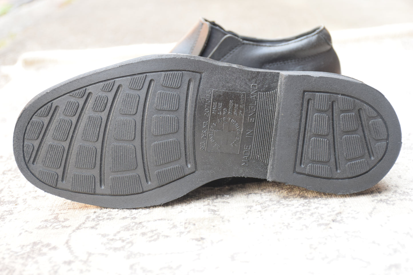 【England製】Dr.Martens ドクターマーチン SIDE ELASTIC サイドエラ プレーン 黒 ブラック UK6 / 25.0cm【Ｗ3571】