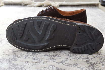 【良品】TRICKER’S トリッカーズ 7252 BOURTON バートン ウィング 外羽根 スエード リッジウェイ 茶 ブラウン UK7.5 / 7h-5 / 26cm【W3407】