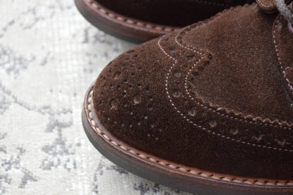 【良品】TRICKER’S トリッカーズ 7252 BOURTON バートン ウィング 外羽根 スエード リッジウェイ 茶 ブラウン UK7.5 / 7h-5 / 26cm【W3407】