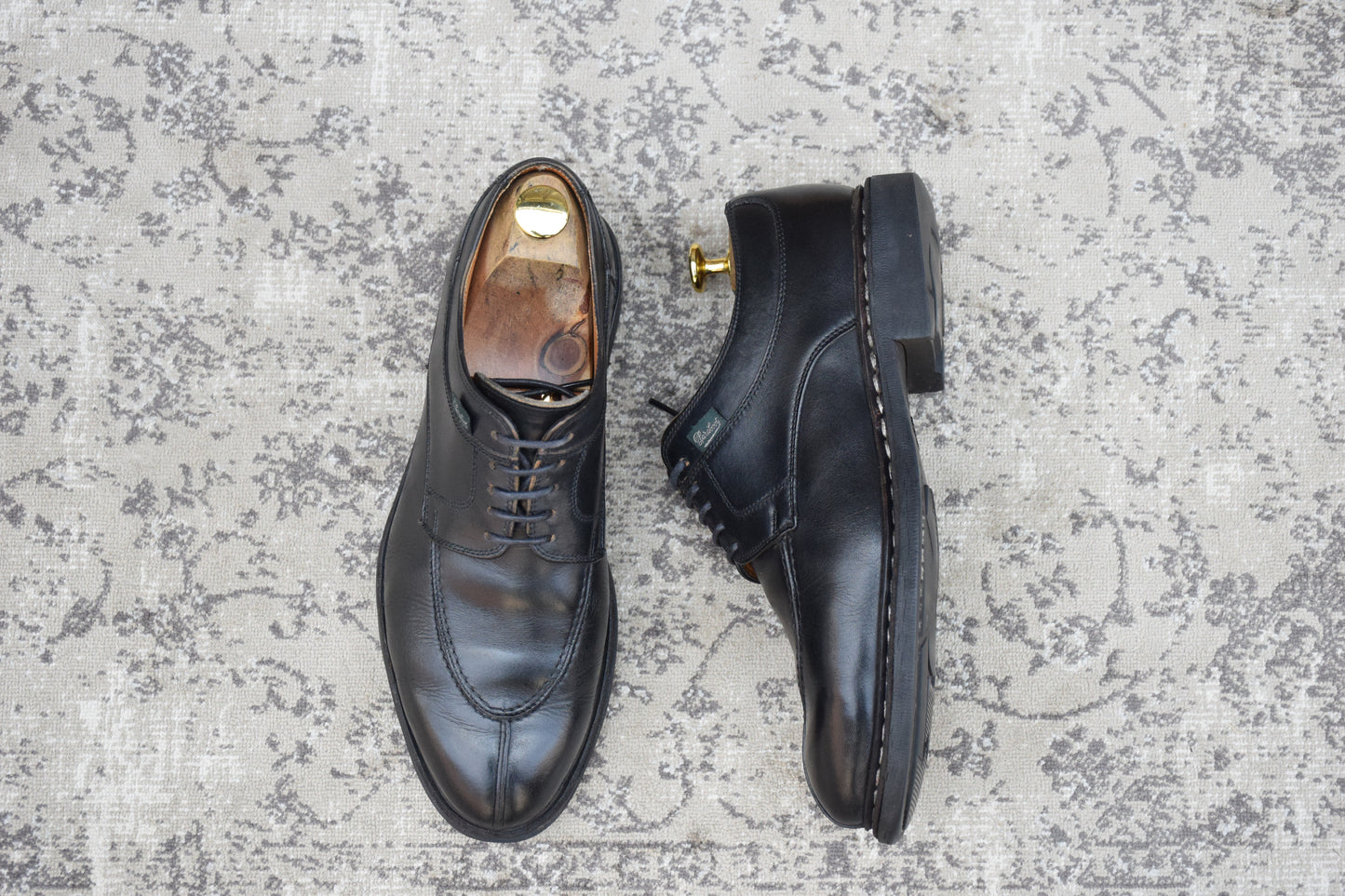 Paraboot パラブーツ AVIGNON アヴィニョン Uチップ 外羽根 黒 ブラック UK6.5 / 25.0cm【Ｗ3572】