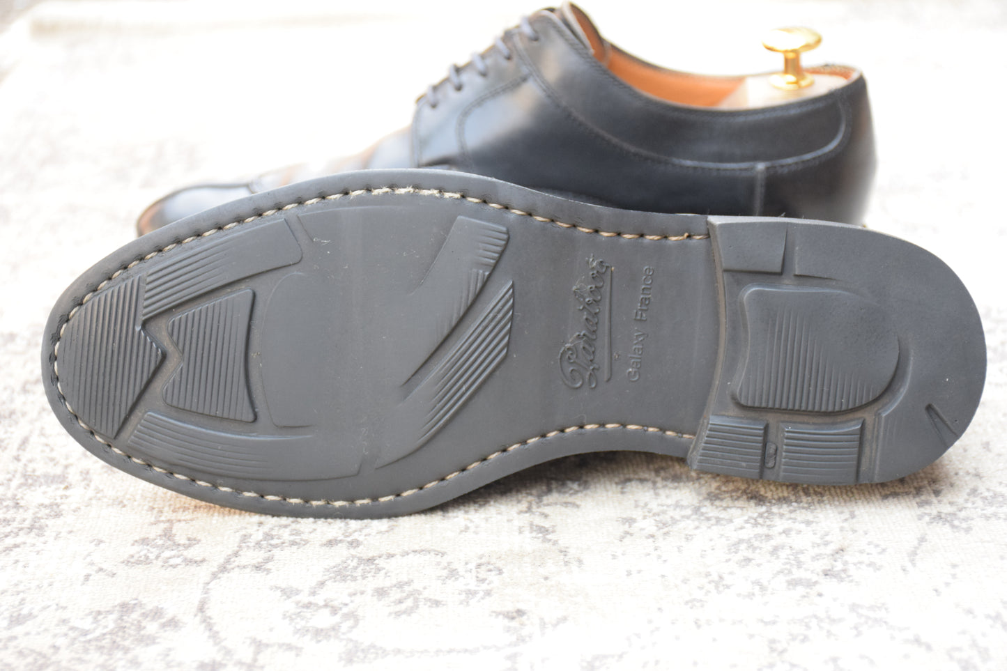 Paraboot パラブーツ AVIGNON アヴィニョン Uチップ 外羽根 黒 ブラック UK6.5 / 25.0cm【Ｗ3572】