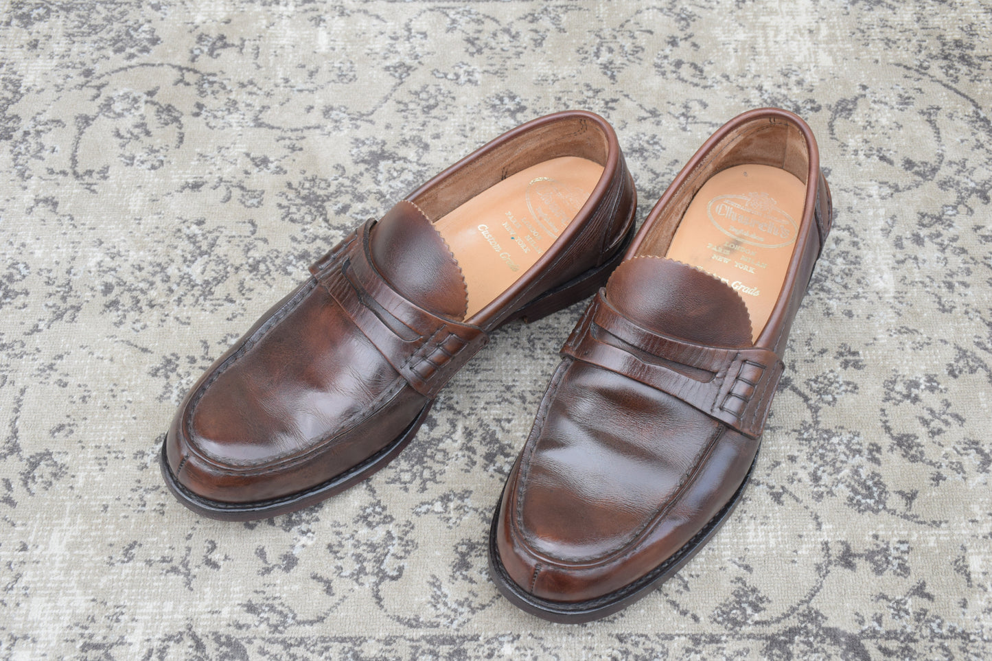 Church's TUNBRIDGE "4 Cities" penny loafers with beefroll and leather soles, brown, UK8, size 26.5m (W3444).