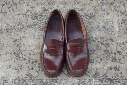 G.H.BASS ジーエイチバス WEEJUNS LOGAN ウィージャンズ ローガン コインローファー ハーフサドル 赤茶 バーガンディ US5.5 / 23.5cm相当【W3409】