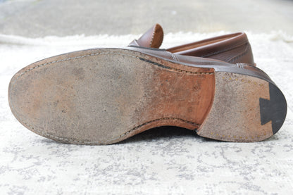 Church's TUNBRIDGE "4 Cities" penny loafers with beefroll and leather soles, brown, UK8, size 26.5m (W3444).