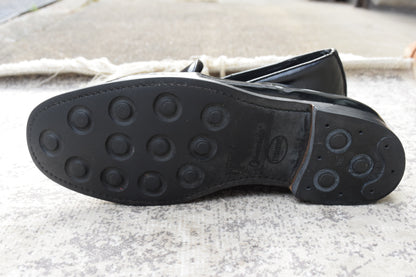 SANDERS サンダース スリッポン ローファー 黒 ブラック BLACK UK8相当 / 約27cm 【W3410】