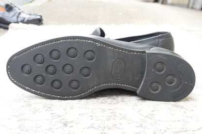 Crockett &amp; Jones Sydney-style penny loafers with a pointed toe and city sole, black, size UK 8.5 (approx. 27cm) [W3445]