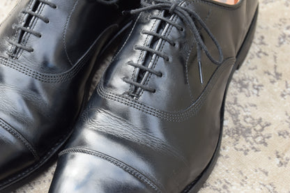 【ハーフラバー装着済み】Allen Edmonds アレンエドモンズ Park Avenue パークアベニュー ストレート 内羽根 6アイレット 黒 ブラック US8.5 / 26.5cm【W3411】