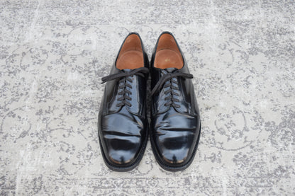 SANDERS サンダース MILITARY DERBY SHOE 1384B ミリタリー ダービー シューズ 黒 ブラック UK7.5 / 26.5cm【W3575】