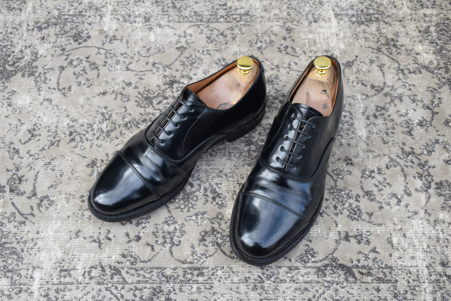 REGAL リーガル ストレートチップ 内羽根 ガラスレザー 黒 ブラック BLACK 26cm【W3412】