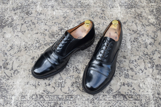 REGAL リーガル ストレートチップ 内羽根 ガラスレザー 黒 ブラック BLACK 26cm【W3412】